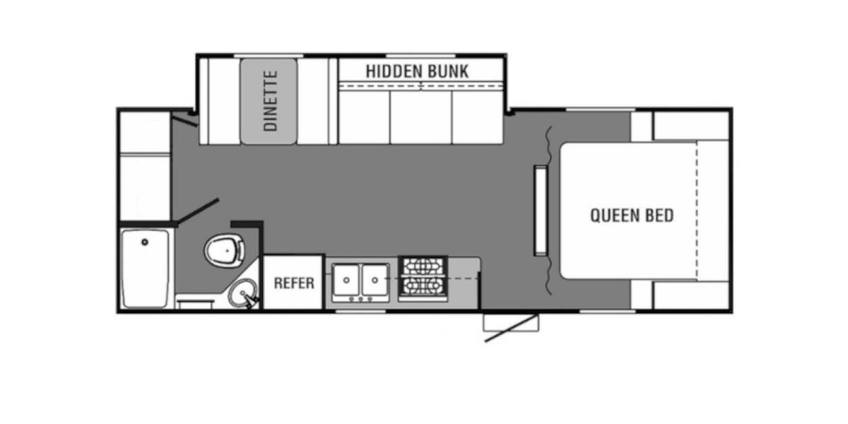 2021 Coachmen Clipper 21RBSS Travel Trailer at Pauls Trailer and RV Center STOCK# 21CL7805 Floor plan Layout Photo