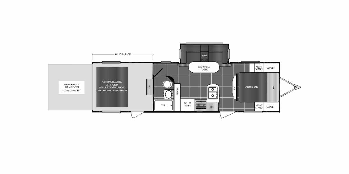 2016 Prime Time Spartan 300 3010 Travel Trailer at Pauls Trailer and RV Center STOCK# U16S0686 Floor plan Layout Photo