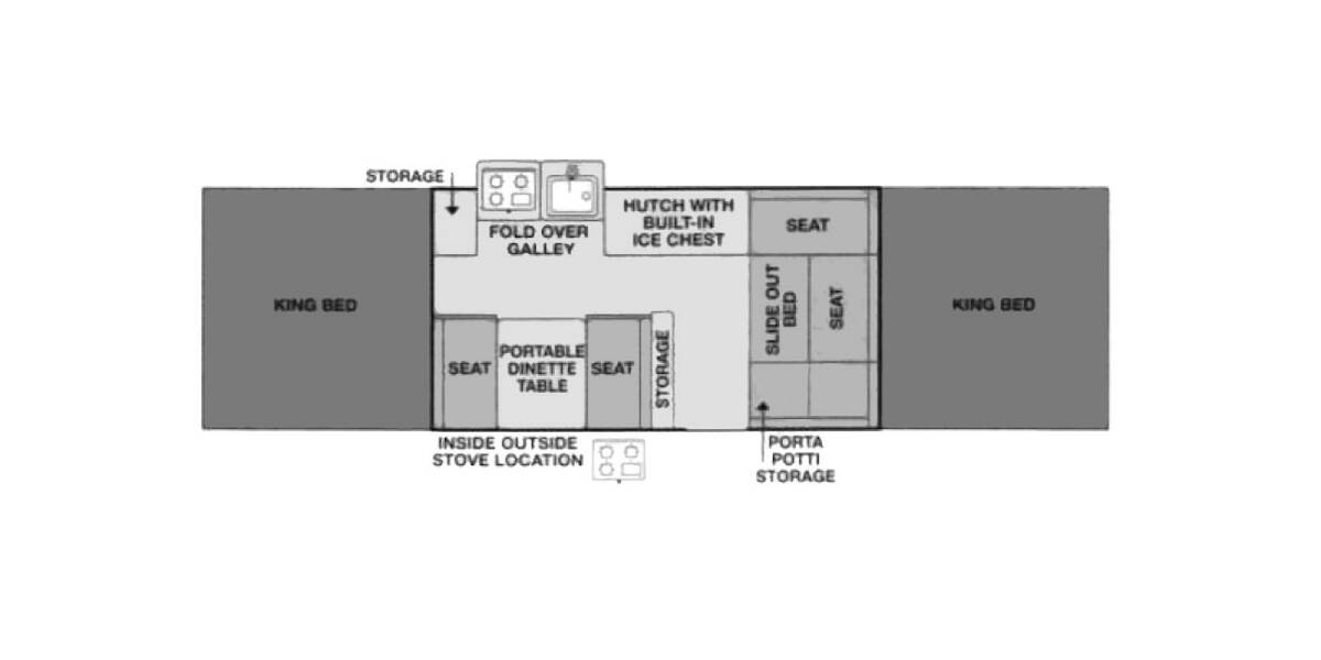 2001 Coleman Destiny TACOMA Folding at Pauls Trailer and RV Center STOCK# U02C1771 Floor plan Layout Photo