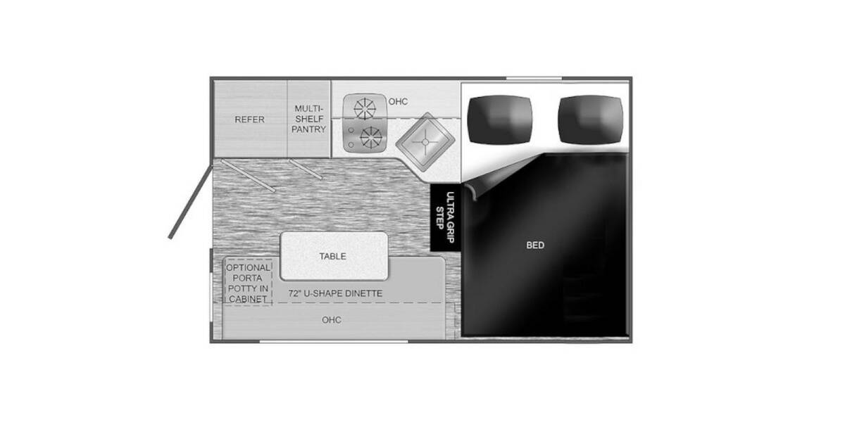 2022 Travel Lite Super Lite 626XSL Truck Camper at Pauls Trailer and RV Center STOCK# 22TL7240 Floor plan Layout Photo