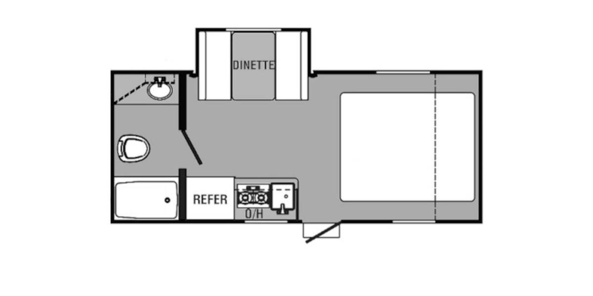 2021 Coachmen Clipper 17FQS Travel Trailer at Pauls Trailer and RV Center STOCK# 21CL9302 Floor plan Layout Photo