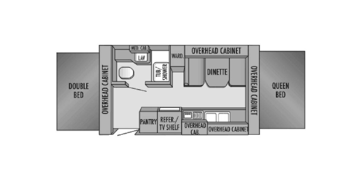 2004 Jayco Jay Feather EXP 18F Travel Trailer at Pauls Trailer and RV Center STOCK# U04J0077-2 Floor plan Layout Photo