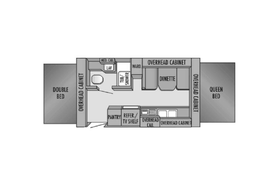 2004 Jayco Jay Feather EXP 18F Travel Trailer at Pauls Trailer and RV Center STOCK# U04J0077-2 Floor plan Layout Photo
