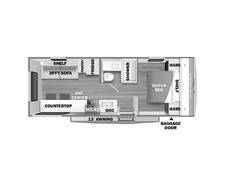 2024 Prime Time Avenger LE 22MKLE Travel Trailer at Pauls Trailer and RV Center STOCK# 24A7348 Floor plan Image